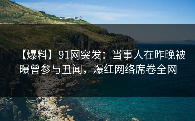 【爆料】91网突发：当事人在昨晚被曝曾参与丑闻，爆红网络席卷全网